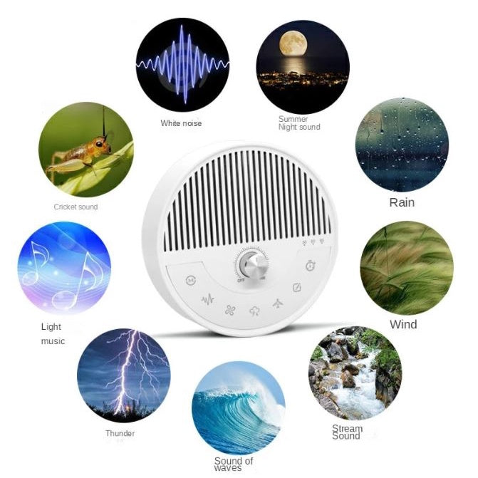❤️2 in 1 White Noise Therapy Sound Bluetooth Machine baby Sleep Aid 1200mAH Battery Bass Diaphragm 3D Stereo soothing❤️